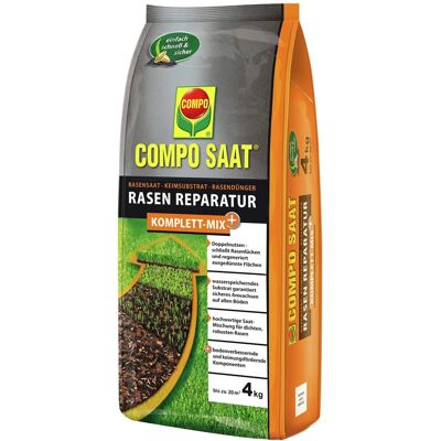 COMPO SAAT Rasen-Reparatur Komplett Mix+ 4 kg - Rasensaat & Bodenverbesserung COMPO SAAT Rasen-Reparatur Komplett Mix+ 4 kg - Rasensaat & Bodenverbesserung