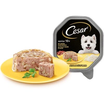 Nourriture humide Cesar Senior - Poulet et Riz en Gelée 150g Nourriture humide Cesar Senior - Poulet et Riz en Gelée 150g