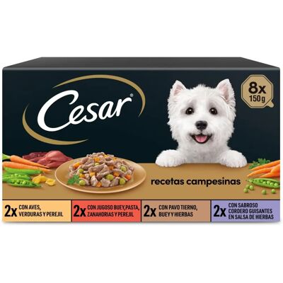 Cesar Nassfutter für Hunde - Landrezepturen in Sauce Cesar Nassfutter für Hunde - Landrezepturen in Sauce