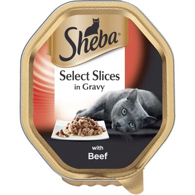 Sheba Brand Select Slices in Gravy Trays - Beef in Gravy Sheba Brand Select Slices in Gravy Trays - Beef in Gravy