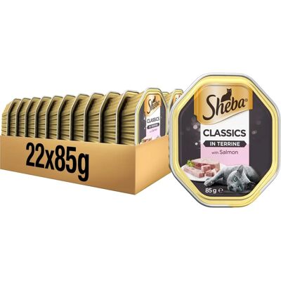 Sheba Salmon Classic Terrine Trays - Complete Wet Cat Food Sheba Salmon Classic Terrine Trays - Complete Wet Cat Food