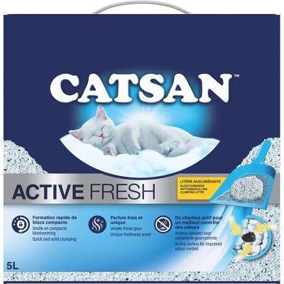 Catsan Active Fresh - Litière en Bentonite - 5L - Publicité Catsan Active Fresh - Litière en Bentonite - 5L - Publicité