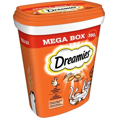 Dreamies Chicken Cheese Cat Treats - 2x350g MegaTub Dreamies Chicken Cheese Cat Treats - 2x350g MegaTub
