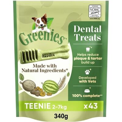 Greenies Canine Dental Chews - Teenie (340g / 43 treats) Greenies Canine Dental Chews - Teenie (340g / 43 treats)