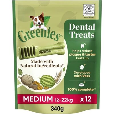 Greenies Snack Tandvårdsdel för Mellanstora Hundar - 6x340g - Minskar plack, tandsten, dålig andedräkt Greenies Snack Tandvårdsdel för Mellanstora Hundar - 6x340g - Minskar plack, tandsten, dålig andedräkt