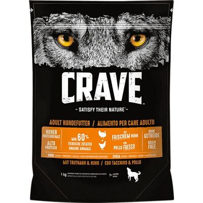 Crave - Nourriture sèche pour chiens adultes Dinde et Poulet - Publicité Crave - Nourriture sèche pour chiens adultes Dinde et Poulet - Publicité