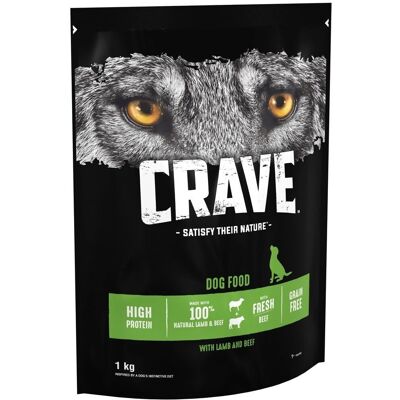 CRAVE Aikuiset Lammas & Naudanliha - 1kg CRAVE Aikuiset Lammas & Naudanliha - 1kg