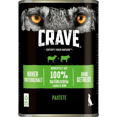 Crave - Natuurlijk hondenvoer met Lam en Rund - Volwassen - 400 g Crave - Natuurlijk hondenvoer met Lam en Rund - Volwassen - 400 g