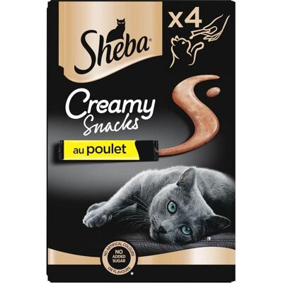 Sheba Snack Cremoso al Pollo 4x12G - Snack per Gatti Sheba Snack Cremoso al Pollo 4x12G - Snack per Gatti