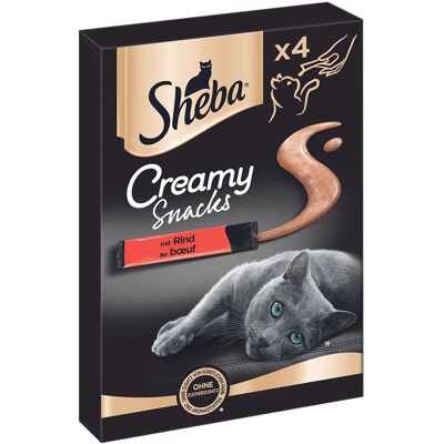Sheba Snacks Cremosos - Carne, 3 Variedades, 12g Bolsas Sheba Snacks Cremosos - Carne, 3 Variedades, 12g Bolsas