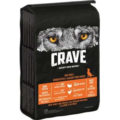 CRAVE Dog Adult Turkey & Chicken Dry Food - 11.5kg CRAVE Dog Adult Turkey & Chicken Dry Food - 11.5kg