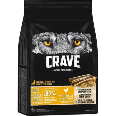 Crave Dog dry food with chicken with bone marrow and ancient grain - 7kg Crave Dog dry food with chicken with bone marrow and ancient grain - 7kg