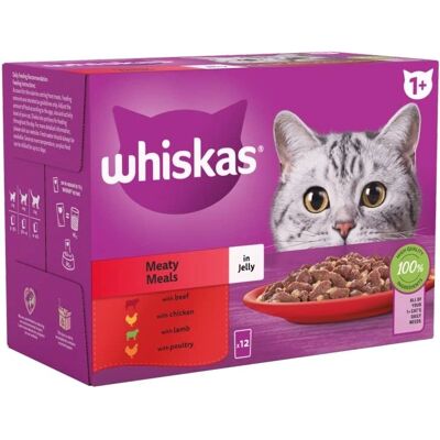 Whiskas 1+ Pouches Mega Multibuy 96 x 85g - Tasty Mix Catch of the Day in Gravy Whiskas 1+ Pouches Mega Multibuy 96 x 85g - Tasty Mix Catch of the Day in Gravy