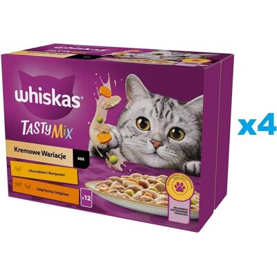 Whiskas Adult Cremige Variationen - Nassfutter für Katzen Whiskas Adult Cremige Variationen - Nassfutter für Katzen