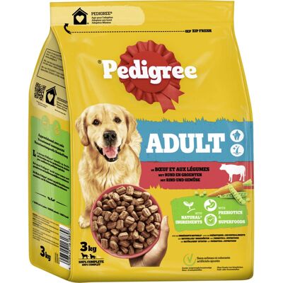 Nourriture pour chiens Pedigree - Bœuf & Légumes - 3kg - Publicité Nourriture pour chiens Pedigree - Bœuf & Légumes - 3kg - Publicité