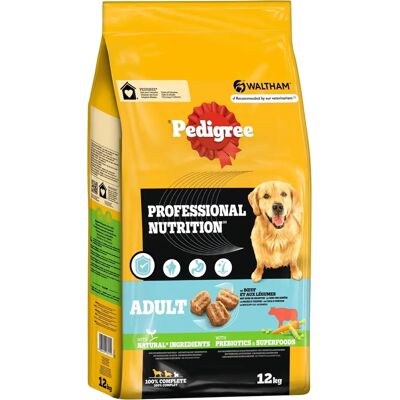 Nourriture pour chiens adultes Pedigree 12kg - Soin dentaire et digestion - Publicité Nourriture pour chiens adultes Pedigree 12kg - Soin dentaire et digestion - Publicité