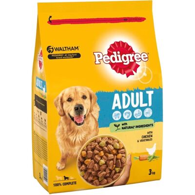 Pedigree Chicken & Veg Adult Dog Food - Dog Food 3kg Pedigree Chicken & Veg Adult Dog Food - Dog Food 3kg