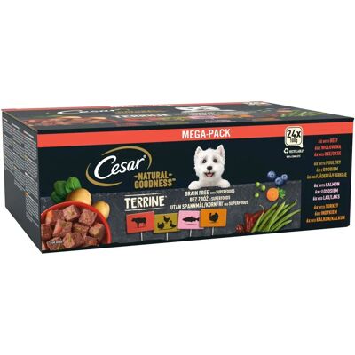 Nourriture naturelle Cesar Goodness pour petits chiens - Variété de viandes et légumes Nourriture naturelle Cesar Goodness pour petits chiens - Variété de viandes et légumes