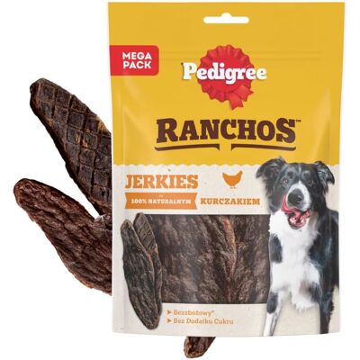 PEDIGREE - Ranchos Jerky - Csirke - Gabonamentes - Jerky felnőtt kutyáknak PEDIGREE - Ranchos Jerky - Csirke - Gabonamentes - Jerky felnőtt kutyáknak