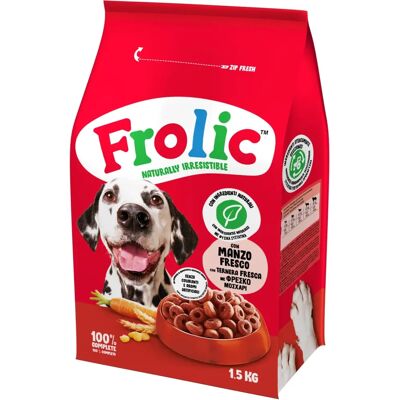 Frolic Nourriture Semi-humide pour Chiens Goût Bœuf - 4 ou 5 paquets de 1,5kg Frolic Nourriture Semi-humide pour Chiens Goût Bœuf - 4 ou 5 paquets de 1,5kg