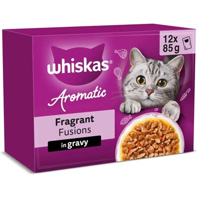 WHISKAS - 1+ Aromatic Fusion in Gravy - 12 x 85g - Cat Food WHISKAS - 1+ Aromatic Fusion in Gravy - 12 x 85g - Cat Food