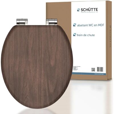 Siège de WC MDF DARK WOOD SCHÜTTE - Fermeture douce - Marron - Publicité Siège de WC MDF DARK WOOD SCHÜTTE - Fermeture douce - Marron - Publicité