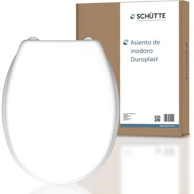 SCHÜTTE Weiß WC-Sitz - Langlebig, Universell, 175kg Belastung SCHÜTTE Weiß WC-Sitz - Langlebig, Universell, 175kg Belastung
