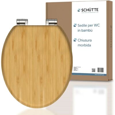 SCHÜTTE Natural Bamboo Toilet Seat - Silent, Scratch-Resistant, Easy to Install SCHÜTTE Natural Bamboo Toilet Seat - Silent, Scratch-Resistant, Easy to Install