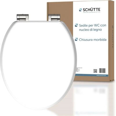 SCHÜTTE White Oval Toilet Seat - WC Seat with Softclose SCHÜTTE White Oval Toilet Seat - WC Seat with Softclose