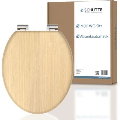 Schütte Sedile WC in Legno Naturale - Chiusura Morbida, MDF Schütte Sedile WC in Legno Naturale - Chiusura Morbida, MDF