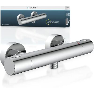 SCHÜTTE Los Angeles Duschmischer - Badarmatur, grau, 28cm, thermostatisch, chrom SCHÜTTE Los Angeles Duschmischer - Badarmatur, grau, 28cm, thermostatisch, chrom