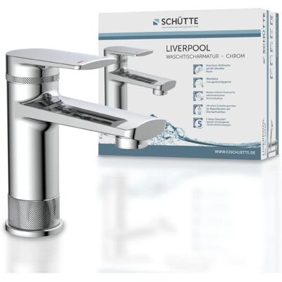 SCHÜTTE Liverpool Faucet - Chrome, 16.5cm x 8cm x 19.5cm - Bathroom Fixture SCHÜTTE Liverpool Faucet - Chrome, 16.5cm x 8cm x 19.5cm - Bathroom Fixture