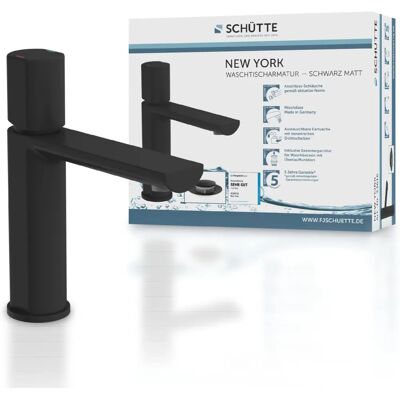 SCHÜTTE New York Fekete Mosdócsap - Magas Nyomás, Kerámia, Modern SCHÜTTE New York Fekete Mosdócsap - Magas Nyomás, Kerámia, Modern