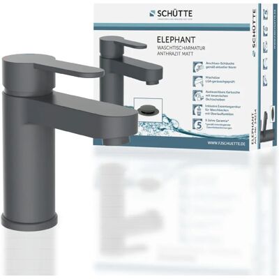Schütte ELEPHANT Washbasin Faucet - Quiet, Durable, Matte Anthracite Schütte ELEPHANT Washbasin Faucet - Quiet, Durable, Matte Anthracite