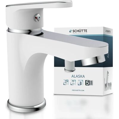 Schütte ALASKA White and Chrome Bathroom Sink Basin Tap Schütte ALASKA White and Chrome Bathroom Sink Basin Tap