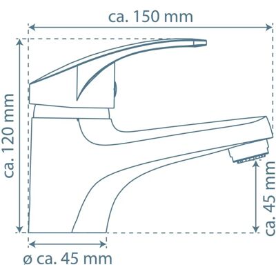 SCHÜTTE Orazi Armatur - Wiederverwendbare Keramik-Kartusche, Chrom, Metallgriff - Waschtischmischer SCHÜTTE Orazi Armatur - Wiederverwendbare Keramik-Kartusche, Chrom, Metallgriff - Waschtischmischer