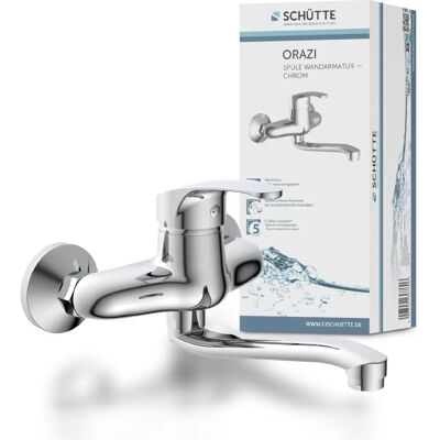 SCHÜTTE ORAZI Keukenkraan - Metaal, Wandmontage, Draaibare uitloop 20cm SCHÜTTE ORAZI Keukenkraan - Metaal, Wandmontage, Draaibare uitloop 20cm