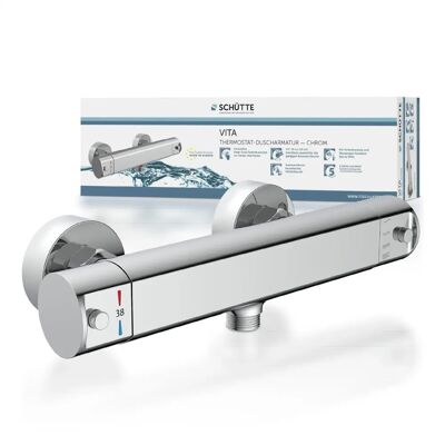 Termostato de ducha SCHÜTTE VITA - Preciso, Eco-Stop, Gris Termostato de ducha SCHÜTTE VITA - Preciso, Eco-Stop, Gris