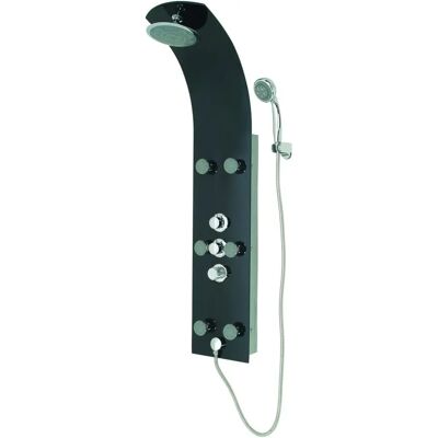 SCHÜTTE Lanzarote Thermostatisches Duschpaneel - Dusche, Massage, Kopf, Hand - Schwarz SCHÜTTE Lanzarote Thermostatisches Duschpaneel - Dusche, Massage, Kopf, Hand - Schwarz