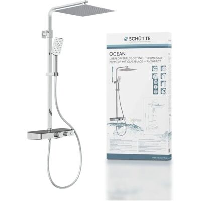 Conjunto de Ducha SCHÜTTE Ocean - Duradero, Cabezal Grande, Altura Ajustable Conjunto de Ducha SCHÜTTE Ocean - Duradero, Cabezal Grande, Altura Ajustable