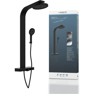 SCHÜTTE Samoa Rain Duschsystem - Schwarz - 118cm - ABS - Wellness Handbrause SCHÜTTE Samoa Rain Duschsystem - Schwarz - 118cm - ABS - Wellness Handbrause