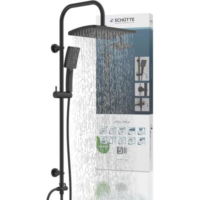 SCHÜTTE Mallorca Duschsystem - Matt Schwarz - 95cm Regendusche SCHÜTTE Mallorca Duschsystem - Matt Schwarz - 95cm Regendusche
