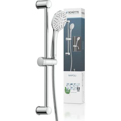 SCHÜTTE Napoli Zuhanykészlet - Rozsdamentes acél, 3 fúvókatípus, 150cm tömlő SCHÜTTE Napoli Zuhanykészlet - Rozsdamentes acél, 3 fúvókatípus, 150cm tömlő