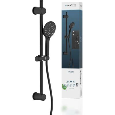 SCHÜTTE Raven Matte Black Shower Rail Set - Shower Type SCHÜTTE Raven Matte Black Shower Rail Set - Shower Type