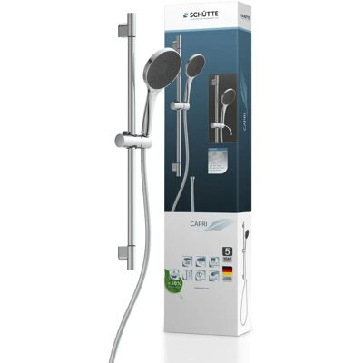 SCHÜTTE CAPRI Douche Set - 3 Sproeimodi, Antikalk, Zilver SCHÜTTE CAPRI Douche Set - 3 Sproeimodi, Antikalk, Zilver