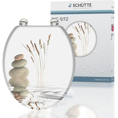 SCHÜTTE 80022 - Toiletzitting met houten kern - Duurzaam, Gemakkelijk schoon te maken SCHÜTTE 80022 - Toiletzitting met houten kern - Duurzaam, Gemakkelijk schoon te maken