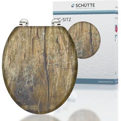 SCHÜTTE Massivholz WC-Sitz - Mehrfarben - Robustes MDF SCHÜTTE Massivholz WC-Sitz - Mehrfarben - Robustes MDF