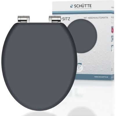 SCHÜTTE WC-Sitz mit Absenkautomatik Anthrazit - WC Sitz SCHÜTTE WC-Sitz mit Absenkautomatik Anthrazit - WC Sitz