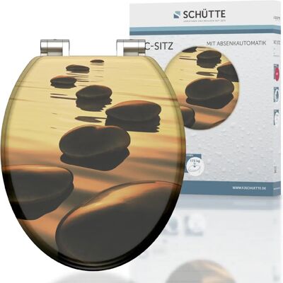 Siège de toilette SEA STONE multicolore - SoftClose, MDF, 43,5x37,5cm - Publicité Siège de toilette SEA STONE multicolore - SoftClose, MDF, 43,5x37,5cm - Publicité
