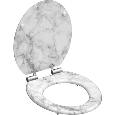 MARMOR STONE WC-ülőke - Fehér, Csendes zárás, Egyszerű telepítés MARMOR STONE WC-ülőke - Fehér, Csendes zárás, Egyszerű telepítés